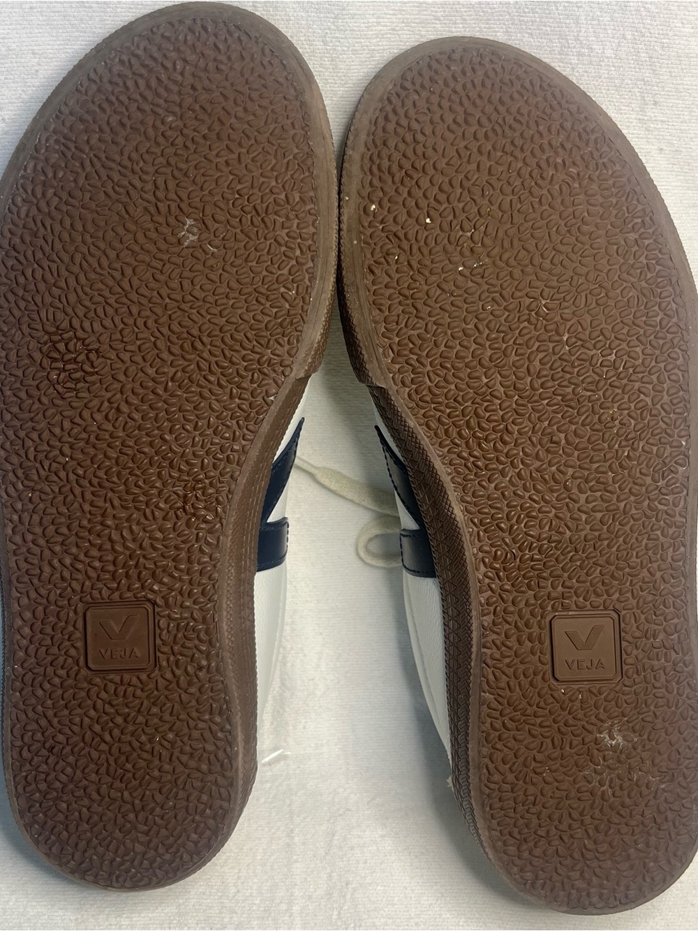 Veja Volley Leather White Nautico Bark Sneakers Suede Toe - Size 6 *LIKE NEW* - Picture 5 of 7